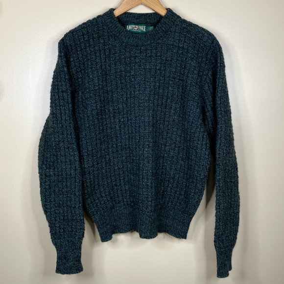 Vintage American Eagle Green Wool Sweater Womens Size Medium - Picture 1 of 8